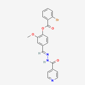 2-methoxy-4-{(E)-[2-(pyridin-4-ylcarbonyl)hydrazinylidene]methyl}phenyl 2-bromobenzoate