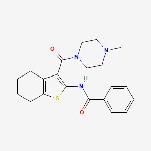 N-[3-(4-methylpiperazine-1-carbonyl)-4,5,6,7-tetrahydro-1-benzothiophen-2-yl]benzamide