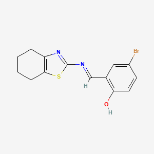 4-bromo-2-[(E)-(4,5,6,7-tetrahydro-1,3-benzothiazol-2-ylimino)methyl]phenol