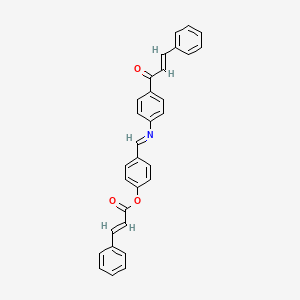 4-[(E)-({4-[(2E)-3-phenylprop-2-enoyl]phenyl}imino)methyl]phenyl (2E)-3-phenylprop-2-enoate