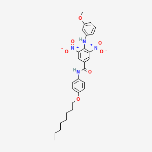 4-[(3-methoxyphenyl)amino]-3,5-dinitro-N-[4-(octyloxy)phenyl]benzamide