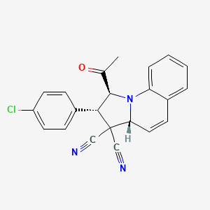 (1S,2S,3aR)-1-acetyl-2-(4-chlorophenyl)-1,2-dihydropyrrolo[1,2-a]quinoline-3,3(3aH)-dicarbonitrile