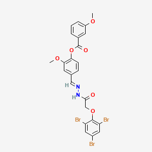 2-methoxy-4-[(E)-{2-[(2,4,6-tribromophenoxy)acetyl]hydrazinylidene}methyl]phenyl 3-methoxybenzoate