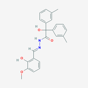 2-hydroxy-N'-[(E)-(2-hydroxy-3-methoxyphenyl)methylidene]-2,2-bis(3-methylphenyl)acetohydrazide