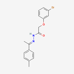 2-(3-bromophenoxy)-N'-[(1E)-1-(4-methylphenyl)ethylidene]acetohydrazide