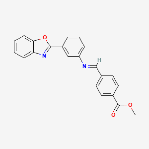 methyl 4-[(E)-{[3-(1,3-benzoxazol-2-yl)phenyl]imino}methyl]benzoate