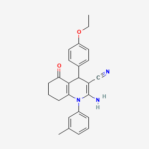 2-Amino-4-(4-ethoxyphenyl)-1-(3-methylphenyl)-5-oxo-1,4,5,6,7,8-hexahydroquinoline-3-carbonitrile