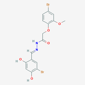 N'-[(E)-(5-bromo-2,4-dihydroxyphenyl)methylidene]-2-(4-bromo-2-methoxyphenoxy)acetohydrazide