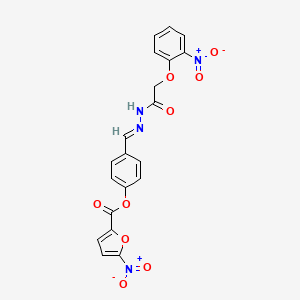 4-[(E)-{2-[(2-nitrophenoxy)acetyl]hydrazinylidene}methyl]phenyl 5-nitrofuran-2-carboxylate