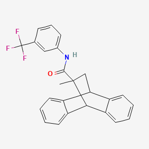 molecular formula C25H20F3NO B11545495 11-methyl-N-[3-(trifluoromethyl)phenyl]-9,10-dihydro-9,10-ethanoanthracene-11-carboxamide 