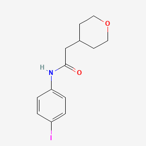 N-(4-iodophenyl)-2-(oxan-4-yl)acetamide