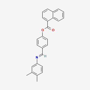 4-[(E)-[(3,4-Dimethylphenyl)imino]methyl]phenyl naphthalene-1-carboxylate