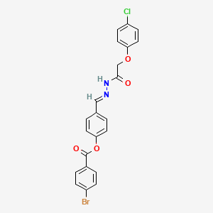 4-[(E)-{2-[(4-chlorophenoxy)acetyl]hydrazinylidene}methyl]phenyl 4-bromobenzoate