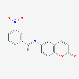 6-{[(E)-(3-nitrophenyl)methylidene]amino}-2H-chromen-2-one