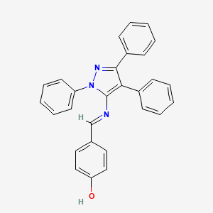 4-[(E)-[(1,3,4-Triphenyl-1H-pyrazol-5-YL)imino]methyl]phenol