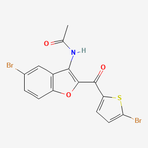 N-[5-bromo-2-(5-bromothiophene-2-carbonyl)-1-benzofuran-3-yl]acetamide