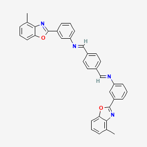 N,N'-[benzene-1,4-diyldi(E)methylylidene]bis[3-(4-methyl-1,3-benzoxazol-2-yl)aniline]