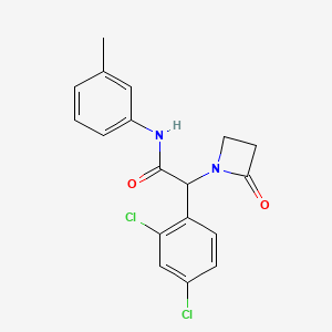 2-(2,4-dichlorophenyl)-N-(3-methylphenyl)-2-(2-oxoazetidin-1-yl)acetamide