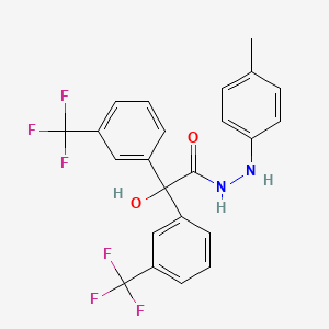 2-hydroxy-N'-(4-methylphenyl)-2,2-bis[3-(trifluoromethyl)phenyl]acetohydrazide