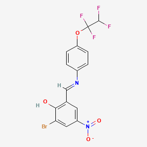 2-Bromo-4-nitro-6-({[4-(1,1,2,2-tetrafluoroethoxy)phenyl]imino}methyl)phenol