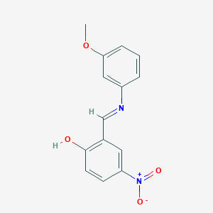 2-[[(3-Methoxyphenyl)imino]methyl]-4-nitrophenol