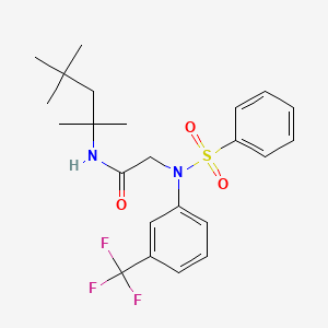 2-(N-[3-(Trifluoromethyl)phenyl]benzenesulfonamido)-N-(2,4,4-trimethylpentan-2-yl)acetamide