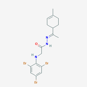 N'-[(1E)-1-(4-Methylcyclohex-3-EN-1-YL)ethylidene]-2-[(2,4,6-tribromophenyl)amino]acetohydrazide