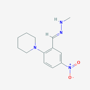 1-{2-[(E)-(2-methylhydrazinylidene)methyl]-4-nitrophenyl}piperidine