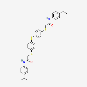 2,2'-[sulfanediylbis(benzene-4,1-diylsulfanediyl)]bis{N-[4-(propan-2-yl)phenyl]acetamide}