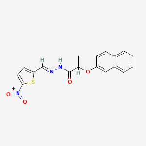 2-(naphthalen-2-yloxy)-N'-[(E)-(5-nitrothiophen-2-yl)methylidene]propanehydrazide