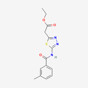 Ethyl (5-{[(3-methylphenyl)carbonyl]amino}-1,3,4-thiadiazol-2-yl)acetate