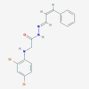 2-[(2,4-Dibromophenyl)amino]-N'-[(1E,2Z)-3-phenylprop-2-EN-1-ylidene]acetohydrazide