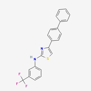 molecular formula C22H15F3N2S B11545839 4-(biphenyl-4-yl)-N-[3-(trifluoromethyl)phenyl]-1,3-thiazol-2-amine 