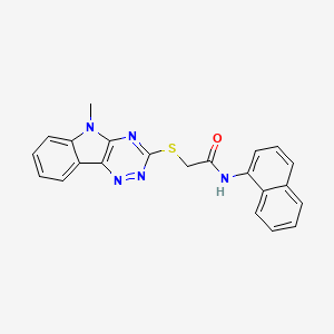 2-({5-Methyl-5H-[1,2,4]triazino[5,6-B]indol-3-YL}sulfanyl)-N-(naphthalen-1-YL)acetamide