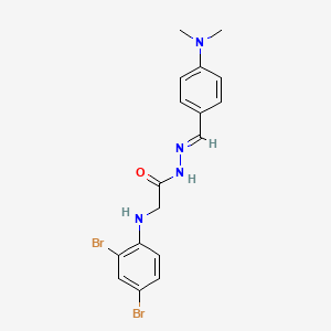 2-[(2,4-Dibromophenyl)amino]-N'-[(E)-[4-(dimethylamino)phenyl]methylidene]acetohydrazide