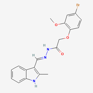 2-(4-bromo-2-methoxyphenoxy)-N'-[(E)-(2-methyl-1H-indol-3-yl)methylidene]acetohydrazide