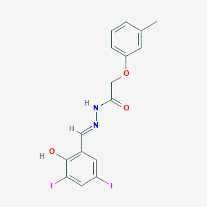 N'-[(E)-(2-hydroxy-3,5-diiodophenyl)methylidene]-2-(3-methylphenoxy)acetohydrazide