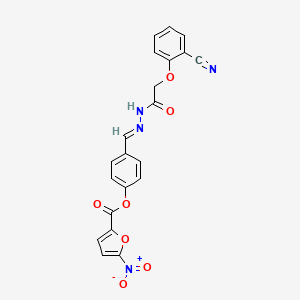 4-[(E)-{2-[(2-cyanophenoxy)acetyl]hydrazinylidene}methyl]phenyl 5-nitrofuran-2-carboxylate