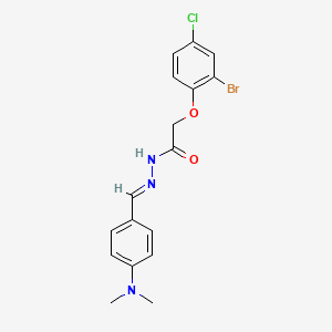 2-(2-Bromo-4-chlorophenoxy)-N'-[(E)-[4-(dimethylamino)phenyl]methylidene]acetohydrazide