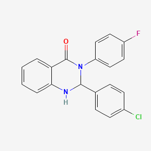 2-(4-chlorophenyl)-3-(4-fluorophenyl)-2,3-dihydroquinazolin-4(1H)-one