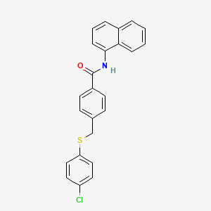 4-{[(4-chlorophenyl)sulfanyl]methyl}-N-(naphthalen-1-yl)benzamide