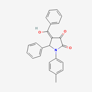 (4E)-4-[hydroxy(phenyl)methylidene]-1-(4-methylphenyl)-5-phenylpyrrolidine-2,3-dione