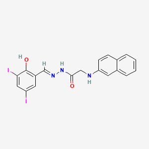 N'-[(E)-(2-Hydroxy-3,5-diiodophenyl)methylidene]-2-[(naphthalen-2-YL)amino]acetohydrazide