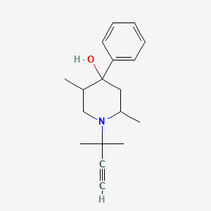 molecular formula C18H25NO B11545982 2,5-Dimethyl-1-(2-methylbut-3-yn-2-yl)-4-phenylpiperidin-4-ol 