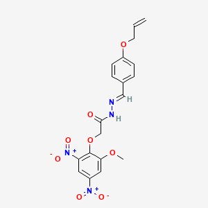 2-(2-Methoxy-4,6-dinitrophenoxy)-N'-[(E)-[4-(prop-2-EN-1-yloxy)phenyl]methylidene]acetohydrazide