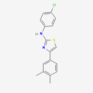 N-(4-chlorophenyl)-4-(3,4-dimethylphenyl)-1,3-thiazol-2-amine