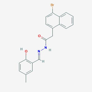 2-(4-bromonaphthalen-1-yl)-N'-[(E)-(2-hydroxy-5-methylphenyl)methylidene]acetohydrazide