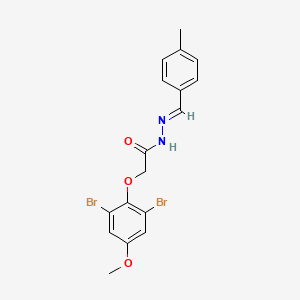 2-(2,6-dibromo-4-methoxyphenoxy)-N'-[(E)-(4-methylphenyl)methylidene]acetohydrazide