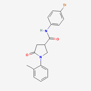 N-(4-bromophenyl)-1-(2-methylphenyl)-5-oxopyrrolidine-3-carboxamide