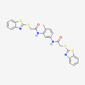 N,N'-(4-methylbenzene-1,3-diyl)bis[2-(1,3-benzothiazol-2-ylsulfanyl)acetamide]